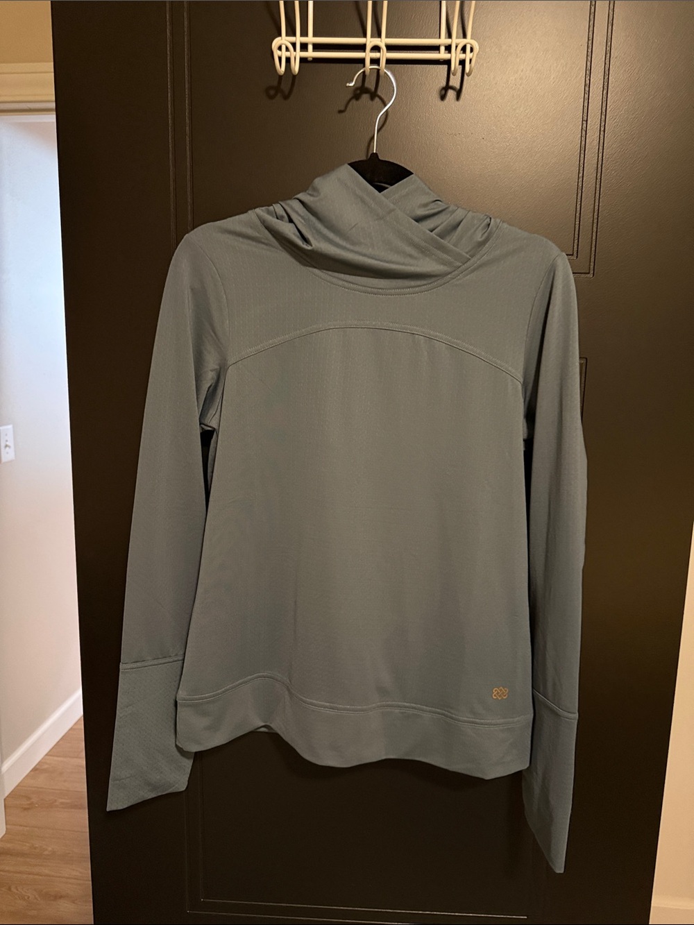 Light Blue Cross-Collar Performance Pullover Hoodie Women’s